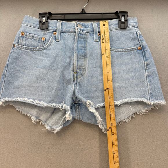 Levi's 501XX Shorts Women's 27 (4) Light Blue 2.5" Short Button Fly 80s Summer - Picture 13 of 13